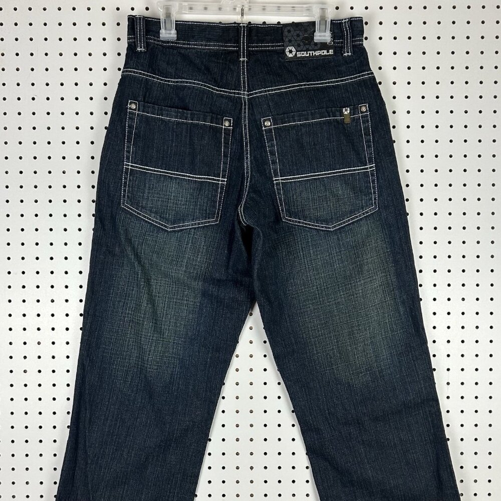 Southpole Y2K Baggy Jeans 32x30 Blue Denim Streetwear Skater Cyber Punk‎ Grunge - Picture 2 of 7